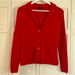 Talbots  100% merino wool red sweater blazer size small petite Photo 9