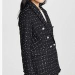 LIONESS  Women's The Kendall Blazer Black Raw Hems size Medium Photo 13