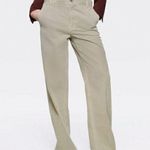 ZARA  Womens Khaki Green Wide Leg Piper Chino, XL Photo 0