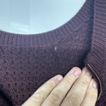 Jones New York Jones & Co.  Women's Size Large Knitted Sweater Maroon Zipper Back Photo 9