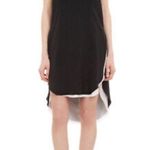Rag and Bone  Longtail Shirt Dress Black & White Sleeveless Silk Blend Size 0 Photo 8