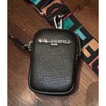 Karl Lagerfeld Paris Maybelle Crossbody Purse Double Zipper Black With Mini Bag Photo 5