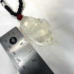 Long clear glass Buddha beaded pendant necklace Photo 10