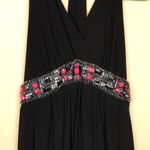 White House | Black Market  Women’s Baby Doll Beaded Bodice Black Halter Dress Photo 3