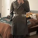 Max Mara S’ lamb leather brown ombre trench cost Photo 0