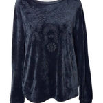 Lilly Pulitzer Black Embroidered Sweatshirt Size Small Rami Velour Sweatshirt Photo 0