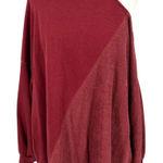 Gilli Asymmetrical Cold Shoulder Relaxed Pullover Top Berry Red Size 2X NWT Photo 0