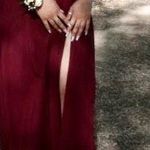 Maroon Prom Dress Red Size 4 Photo 8
