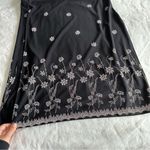 Younique Clothing Vintage Black Floral Embroidered Maxi Dress Women's Medium Photo 7