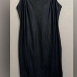 Wild Fable  Black Faux Leather Spaghetti Strap Dress Photo 0