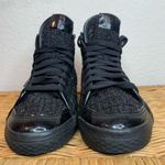 Adidas Honey Triple Black Shimmer Mid High Tops Sneakers Size 8.5 Photo 3