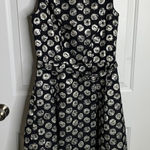 Theia Black White Polka Dot Fit & Flare Cocktail Party Dress Size 4 Photo 0