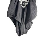 BECCA by Rebecca virtue Becca Delilah Clare Plunge One-Piece Swimsuit Black Embroidered Size Large Photo 6