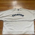 Whistles White Graphic Vacation Sweatshirt Size Medium Photo 2