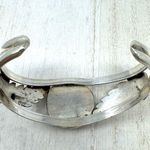 Southwestern sterling silver and green turquoise cuff bracelet, 32.9g Photo 8