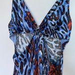 Jonathan Simkhai Standard Eliza leopard print cutout satin midi slip dress large Photo 9