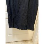 Kiko Dress Womens Small Black Button Front Sleeveless Maxi Textured Linen Blend Photo 4