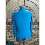 Sag Harbor  sweater cabled ribbed high neck blue Photo 4