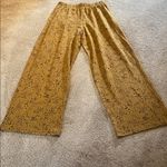 Garnet Hill  Wide Leg Knit Pull On lounge Pants Mustard Black Size SMALL TALL ‘23 Photo 11