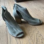 Dirty Laundry  Charcoal Peep-Toe Heeled Boots Photo 0