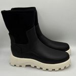 Hunter  City Explorer Short Neoprene Boots Black White Womens Size 9 New Photo 3