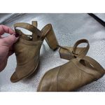 Miz Mooz  Shiloh Heeled Sandal 39/8.5-9 Taupe Leather Ankle Strap Block Shoes Photo 3