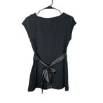 The Limited  Black Scoop Neck Short Sleeve Back Tie Blouse Women Sz S Photo 1