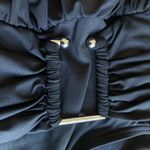 Michael Kors One-Shoulder Black Ruched Swimsuit Size 6 Photo 3