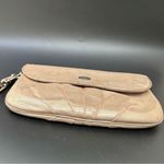 Coach  Champagne Gold Shimmer Metallic Pleated Leather Wristlet Wallet Photo 5