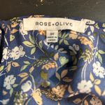 Rose + Olive  Womens Blouse Size 3X Bohemian‎ Floral Flowy Peek-A-Boo Sleeve Photo 9