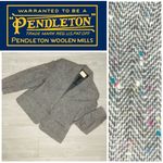Pendleton Vintage  wool gray rainbow speckled tweed jacket blazer long sleeve 12 Photo 1
