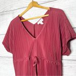 Isabel Maternity  Maroon Pleated V-Neck Blouse Top Size XS Photo 8
