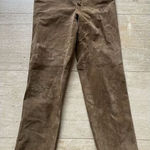 Hugo Buscati  COLLECTION‎ Suede Leather Pants Brown Lined Size 6P Stain Spots Photo 0
