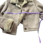 ZARA  Tan Shearling Suede Jacket NWOT size small Photo 4