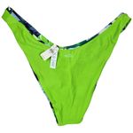 Aerie  Cheekier Plus Bikini Bottoms Tropical Floral Print Green Blue XL Photo 3