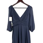 Jenny‎ Packham Dress Floor Length Midnight Blue Lux Chiffon Formal Size 6 New Photo 3
