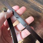 Max Mara  Thin‎ Olive Green Leather Belt Size 40 Photo 9