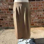 Tracy Reese for Magaschoni 100% Silk Tan Midi Skirt / 6 / Like New Condition Photo 2