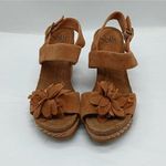 Sofft Cali Wedge Heel Sandals Womens 6M Tan Leather Suede Boho Summer Shoes Size 6 Photo 1