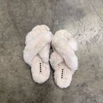 Boden cross over sheepskin house slide slippers Size 7 Photo 1