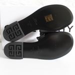 Givenchy New  4G Black Leather Silver Logo Slides Photo 12
