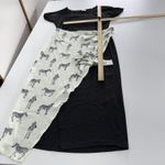 Never Fully Dressed Dress Womens US 8 Black Zebra Print Tie Waist Midi Belted Photo 5