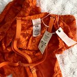Free People NEW  HAH Burnt Orange Comin' in HAHt Lace Floral Romantic Bodysuit S Photo 5