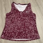 Nike Women's Burgundy and White Tank Top Photo 0