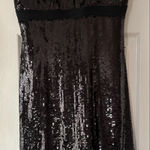 Badgley Mischka  Size 6 Elegant Black Strapless‎ Sequin Dress EUC Photo 0