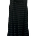 Dotti Black Tank Dress Large Stripes Racerback beach ruffle cute casual sundress Photo 0