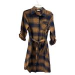 Columbia  Women's Plaid Flannel Shirt Dress Belted Button Down Long Sleeve Photo 1