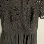 Chi Chi London black lace crotchet mock neck dress Photo 6