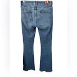 ZARA  Z1975 Flare Mid Rise Jeans Med Wash Size 8. Slim through thigh. Frayed hem Photo 1