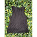 it's our time Y2K Black Crochet Crop Top MADE IN USA Size Medium Photo 4